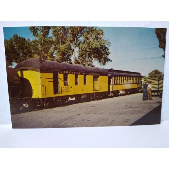 Railroad Postcard Virginia & Truckee 23 Line Locomotive Train Audio Visual RP352 - Picture 1 of 2